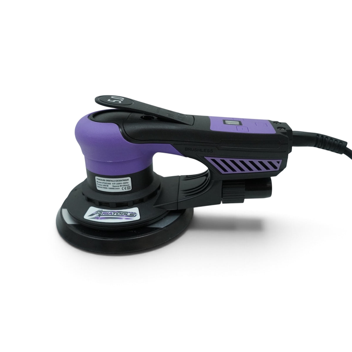 Ponceuse excentrique 150 mm 360 W – pour ponçage bois, plâtre, carrosserie – Ariatools